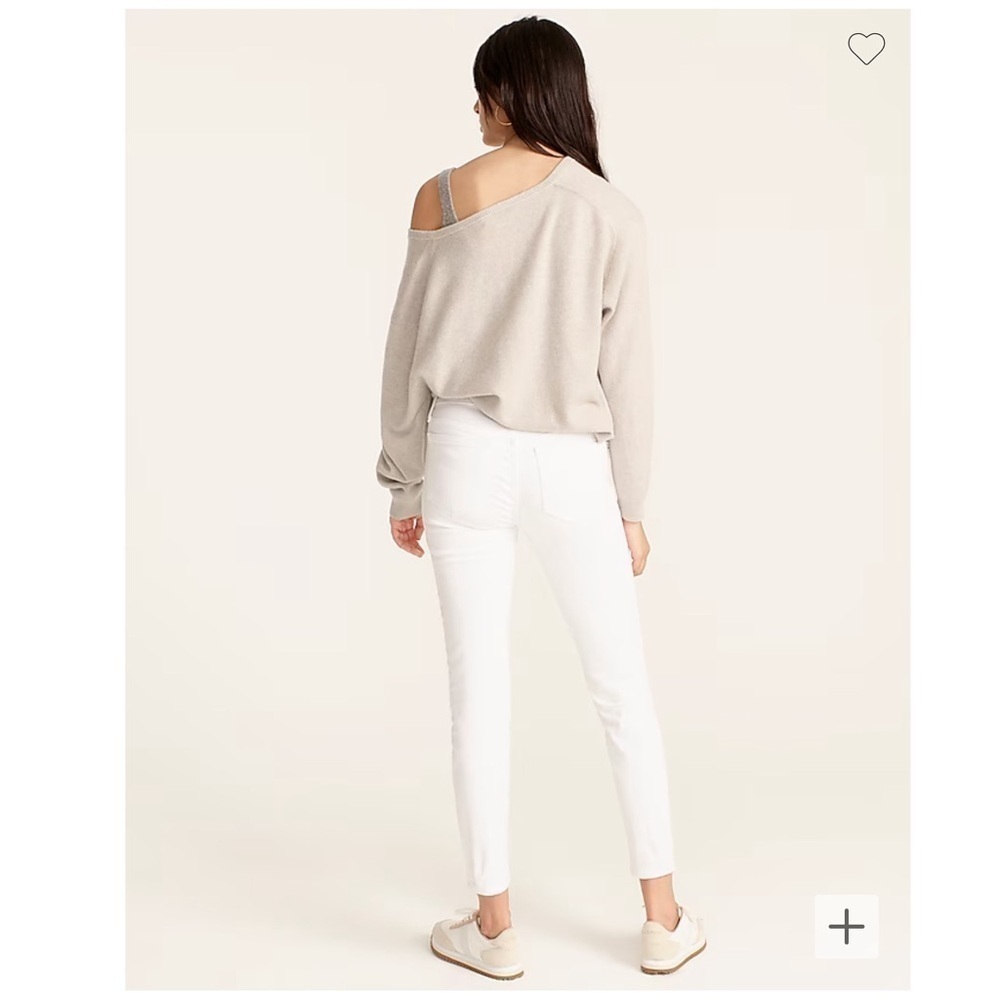 J. Crew | 8” Toothpick Ankle Denim Jeans White, Women’s Size 27 (4) - Picture 3 of 10